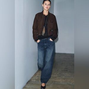 Zara elástica hand barrel Jeans